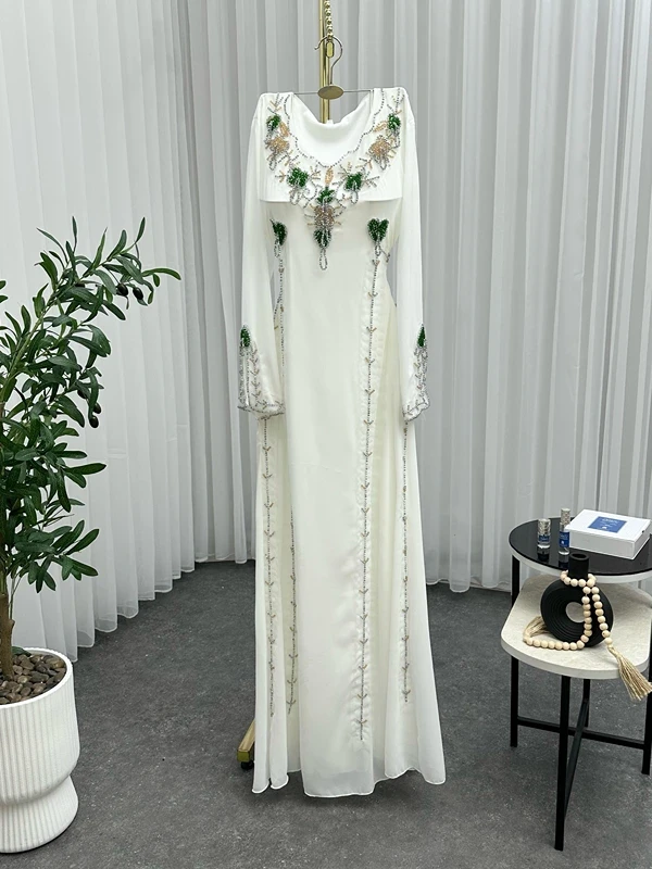 شيفون + تطريز يدوي اصلي